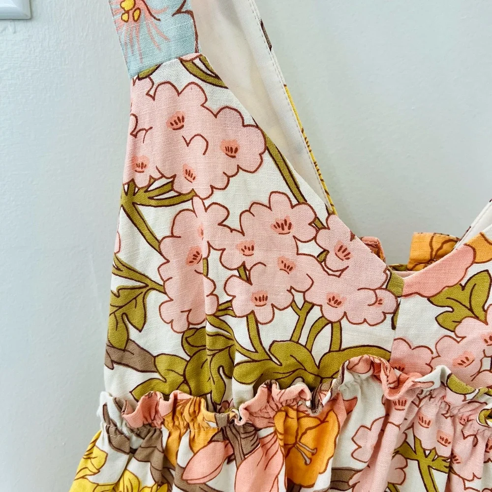 Sezane Floral Sleeveless Retro Dress - Picture 3 of 6